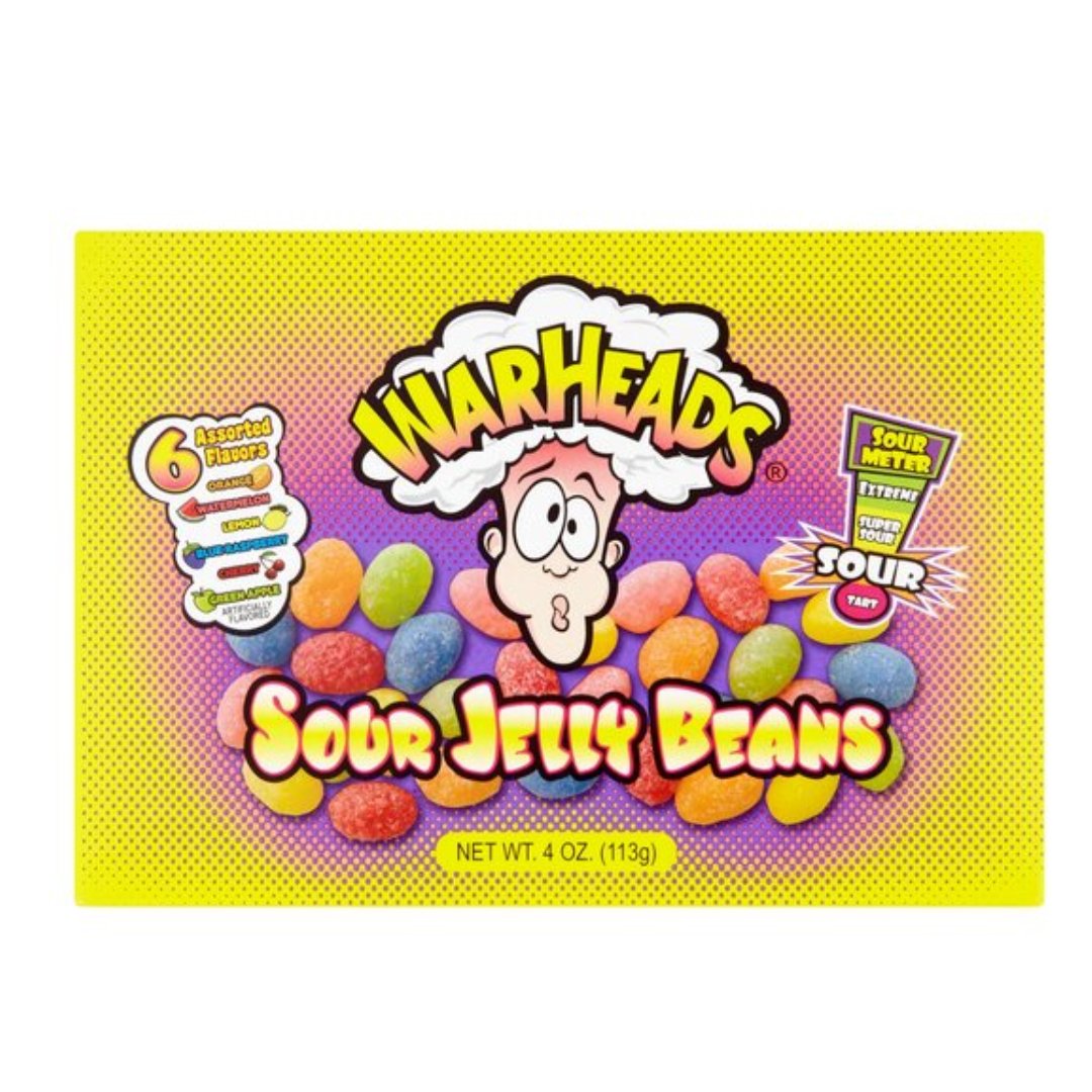Warheads Sour Jelly Beans Assorted Flavours 113gr Stockists.