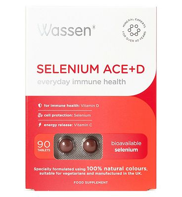 Wassen We Protect Immune Health. SELENIUM ACE+D. 90 tablets