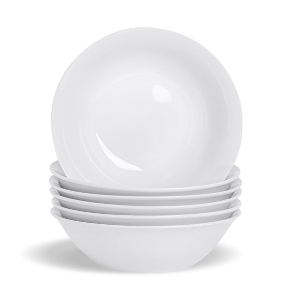 White Cereal Bowls 17.5cm Pack of 6 By Argon Tableware Stockists.