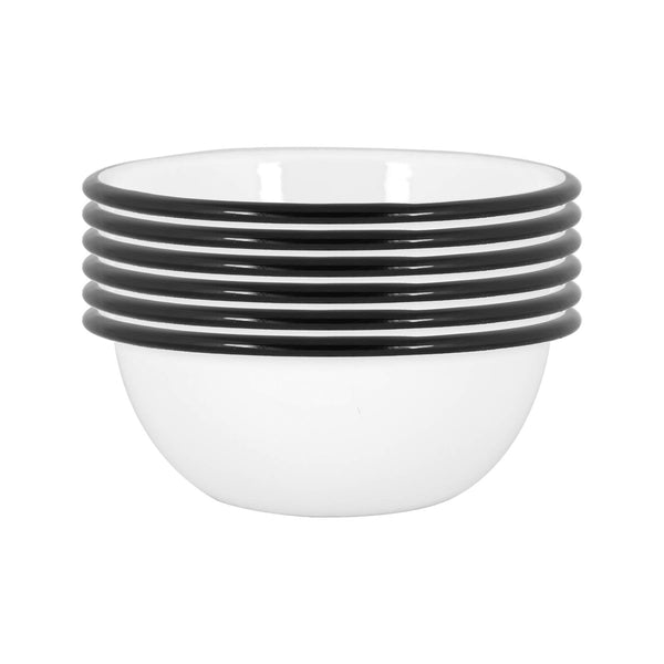 White Enamel Bowls 16cm Pack of 6 By Argon Tableware Stockists.