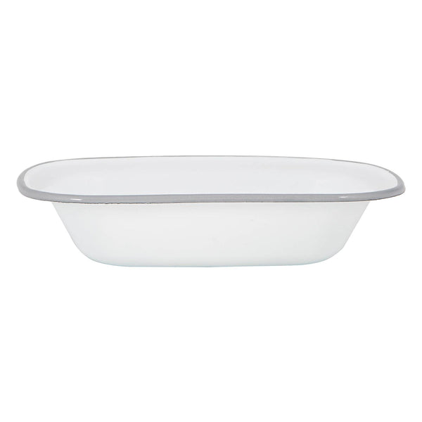 White Enamel Pie Dish 25cm By Argon Tableware Stockists.