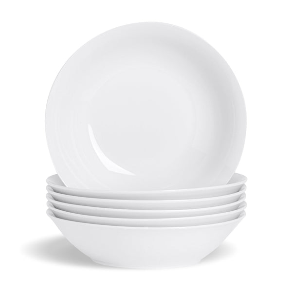 White Pasta Bowls 25.5cm Pack of 6 By Argon Tableware Stockists.