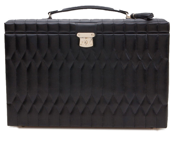 Wolf Caroline Extra Large Jewellery Box Black Stockists.