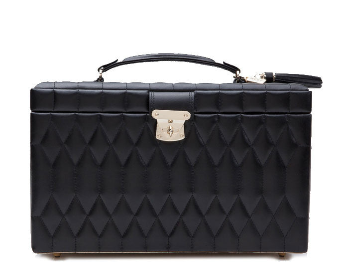 Wolf Caroline Large Jewellery Box Black Stockists.